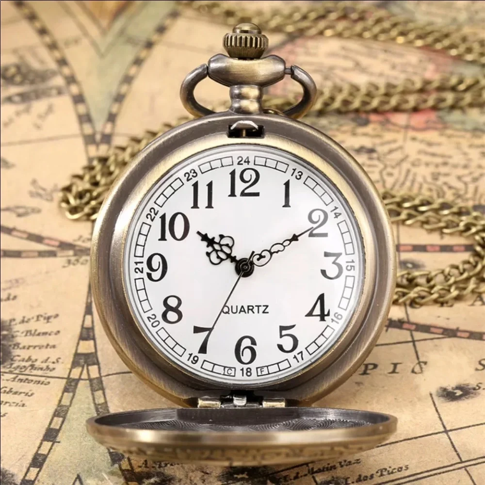 NEW Bronze Heart Pocket Watch Necklace - Picture 4 of 5